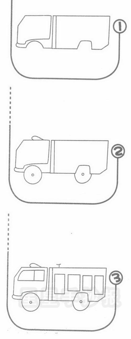 星星报 简笔画 交通工具简笔画  正文内容关于消防车的资料