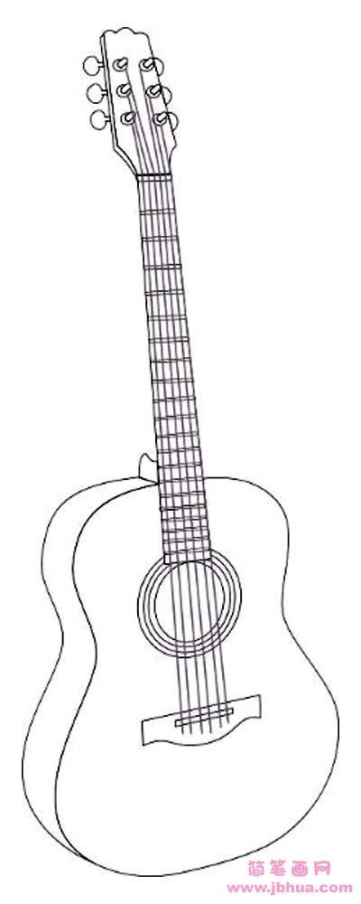 手绘乐器简笔画图片吉他