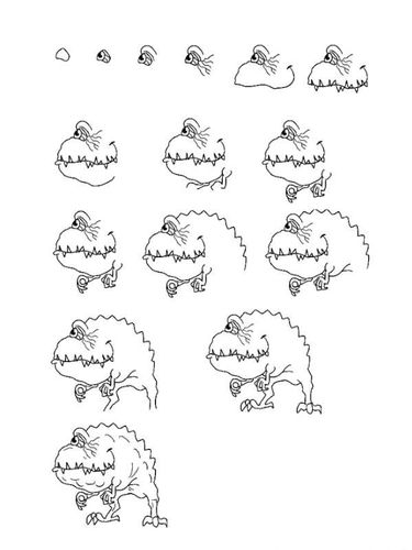 小怪兽怎么画 1分钟教你画一只小怪兽 怪兽简笔画