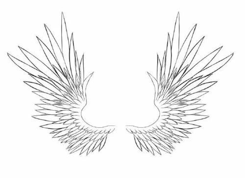天使简笔画可爱翅膀