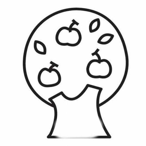 三岁幼儿苹果树简笔画