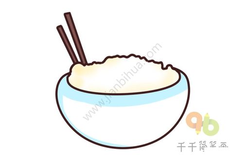 一碗白米饭简笔画