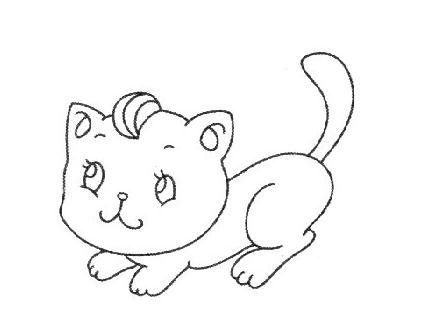 彩色卡通猫简笔画图片大全2.小猫简笔画教程3.