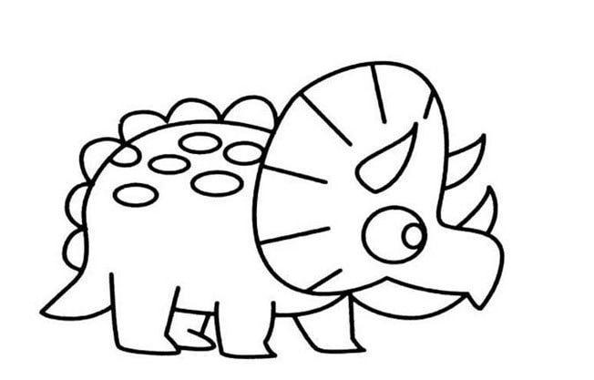 6种恐龙简笔画线稿简笔画|零基础入门可爱小恐龙教程儿童画简笔画教程