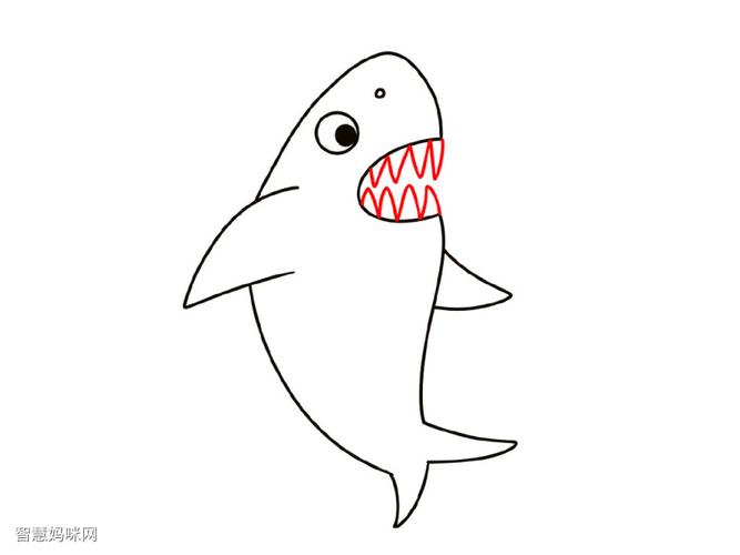 鲨鱼简笔画画法教程