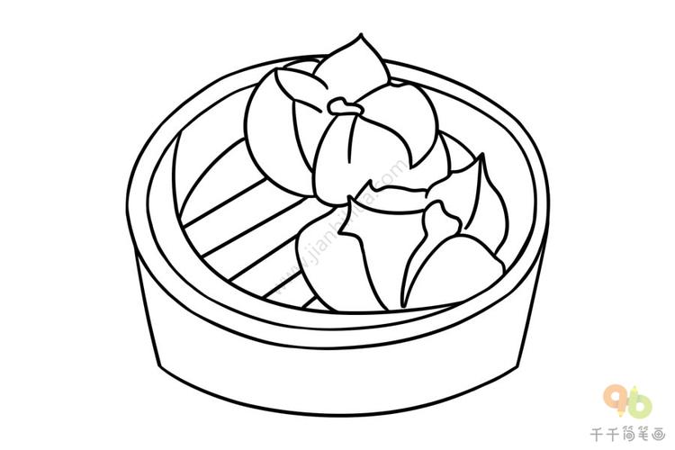 山西美食花馍馍简笔画图片