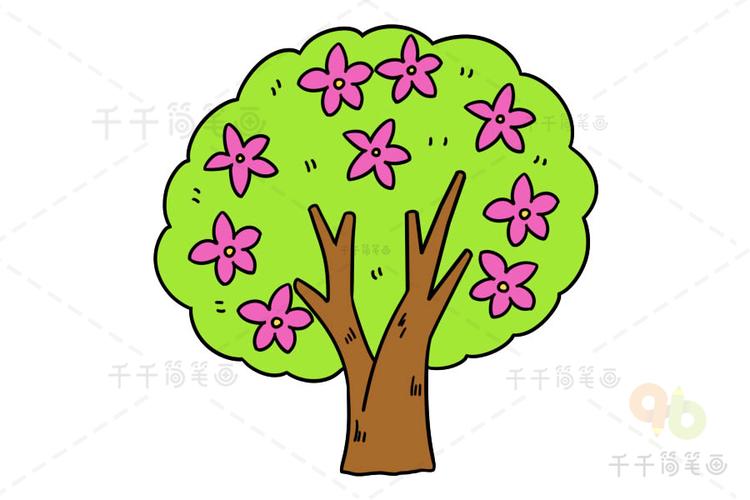 桃花树简笔画