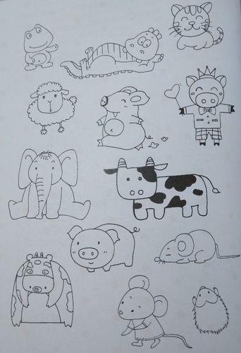卡通动物简笔画图片动物儿童绘画图集素材之家 简笔画 动物简笔画简笔