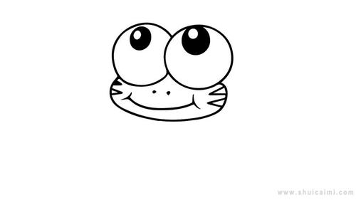首先画出两个圆圆的大眼睛这是一篇解决青蛙简笔画怎么画的内容让你