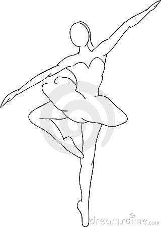 舞台上的芭蕾舞者怎简笔画