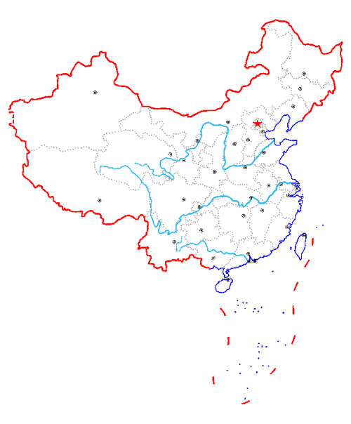 求中国地图的简笔画