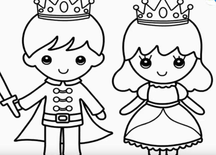 怎么画小王子和小公主简笔画视频教程