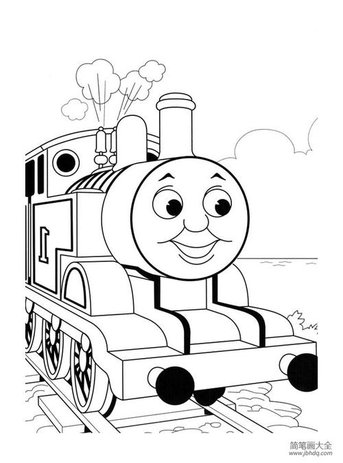 托马斯正侧面托马斯小火车-简笔画大全