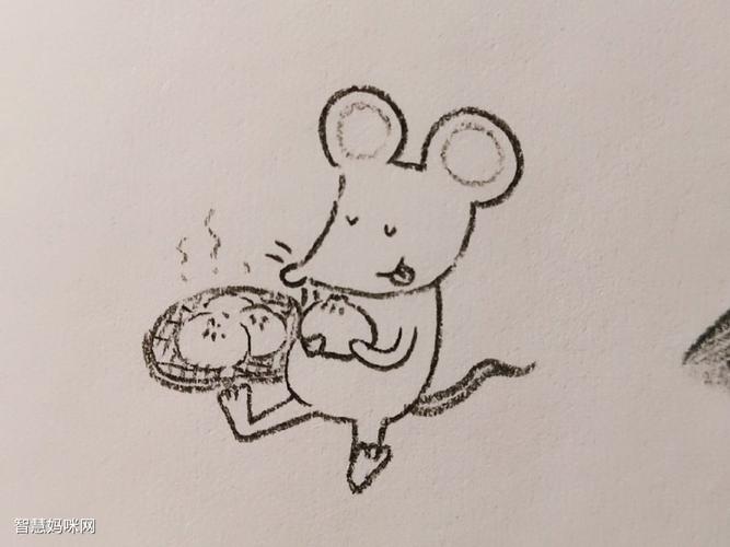 一组可爱小老鼠简笔画图片