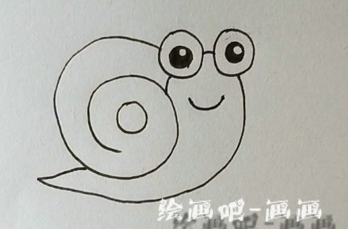 萌萌哒蜗牛简笔画图片蜗牛简笔画视频教程