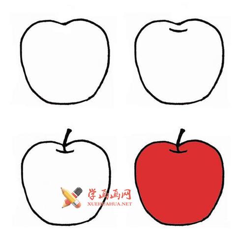 多种水果的彩色简笔画画法教程3