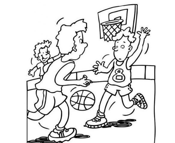 打篮球人物简笔画 运动人物 - 9252儿童网