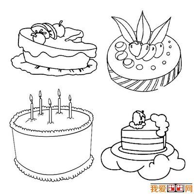 生日蛋糕简笔画可爱步骤图