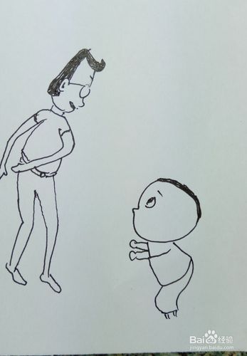 怎样画儿童简笔画大头儿子和小头爸爸