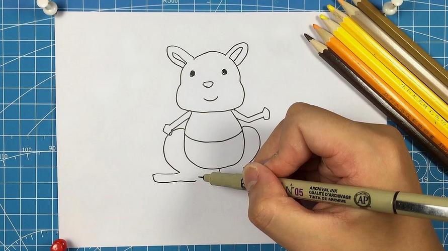 怎么画袋鼠简笔画