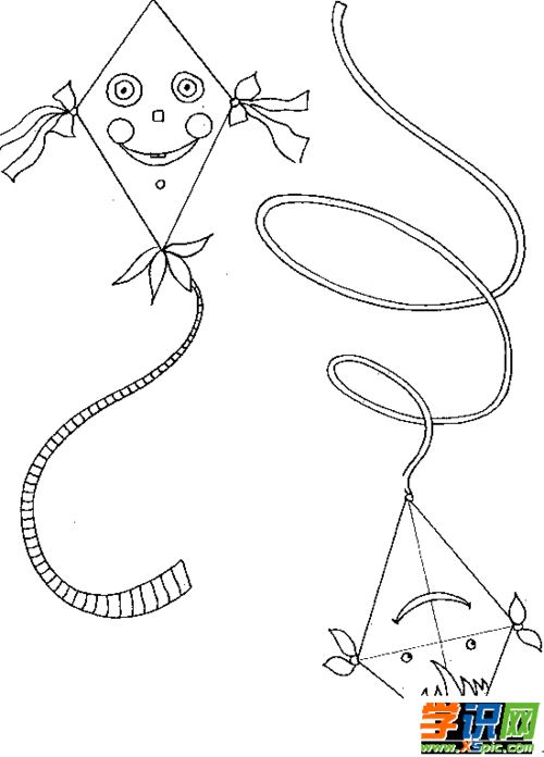 接下来请欣赏学识网小编给大家网络收集整理的风筝的简笔画喜欢就