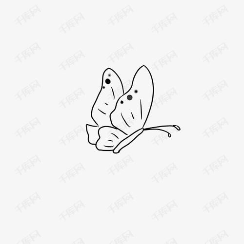 简笔画蝴蝶图案素材图片免费下载-千库网