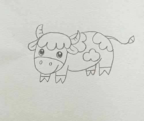 牛的简笔画图片小牛简笔画视频教程