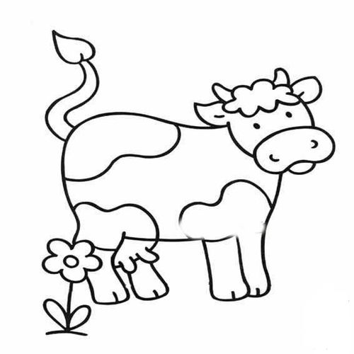 简笔画 动物简笔画 小奶牛儿童画图片小奶牛儿童绘画图集  奶牛就是