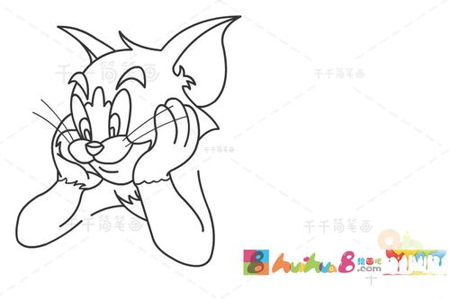 和老鼠简笔画猫和老鼠怎么画猫和老鼠图片大全卡通汤姆和杰瑞画法