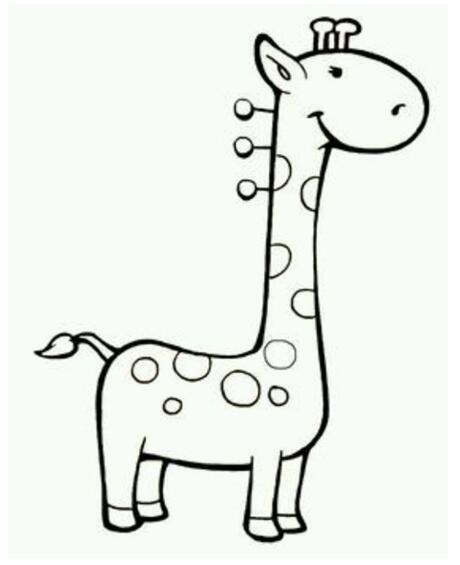 幼儿简笔画动物长颈鹿