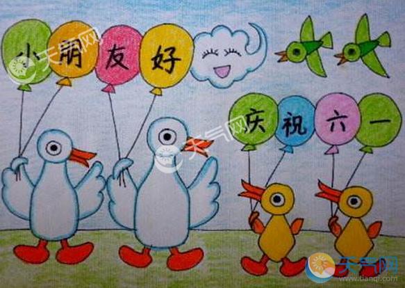 2018庆六一儿童节简笔画 儿童节同学们欢庆六一手绘简