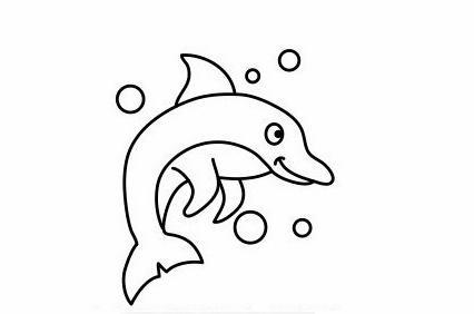 动物篇可爱又简单的海豚简笔画分解教程一起来学习吧