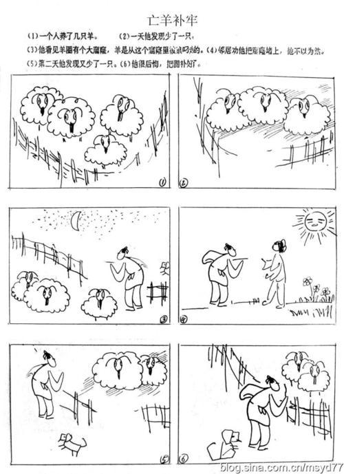 简笔画成语故事5个书丸子漫画之成语故事对牛弹琴成语故事小报图片