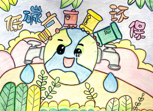幼儿园低碳环保 儿童画 简笔画
