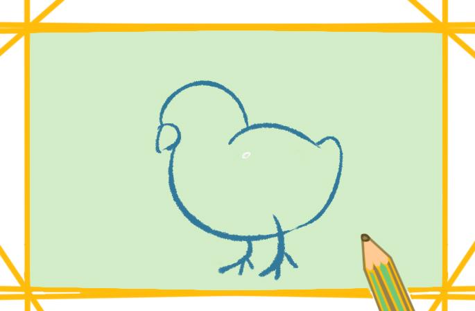 鸡的画法简笔画的图片步骤图