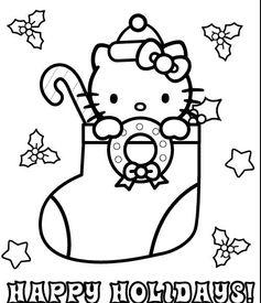 幼儿卡通简笔画大全-kitt猫的节日hello kitty 小猫咪设计图动漫人物
