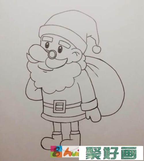 圣诞老人简笔画的画法步骤怎么画简笔画教程