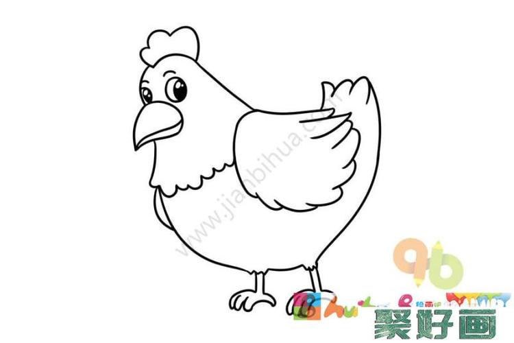 幼儿简笔画鸡的画法怎么画简笔画教程