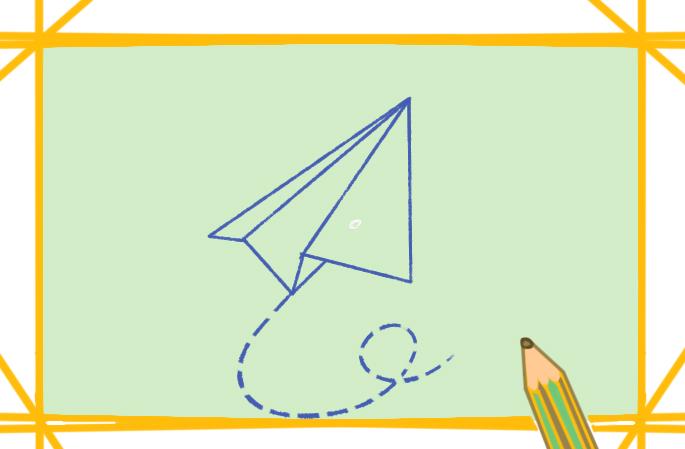 简单的纸飞机怎么画简单的纸飞机上色简笔画步骤图