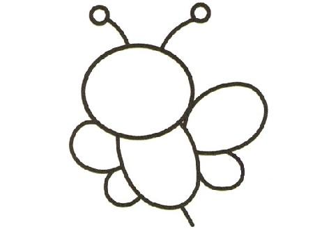 卡通蜜蜂简笔画的画法