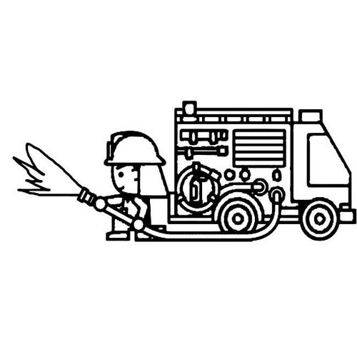 消防车灭火简笔画内容包含相关交通工具简笔画栏目里的 消防车灭火简