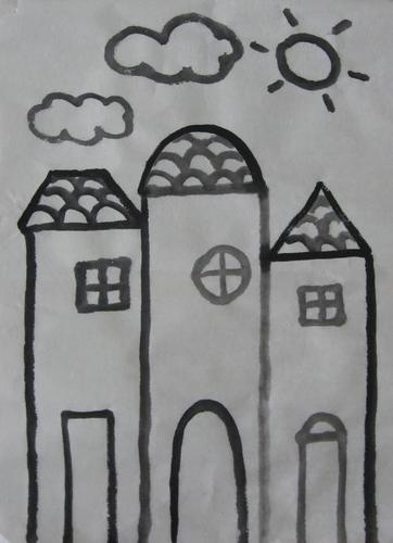 儿童画未来的房子图片画法房子怎么画蘑菇卡通小房子简笔画未来的房子