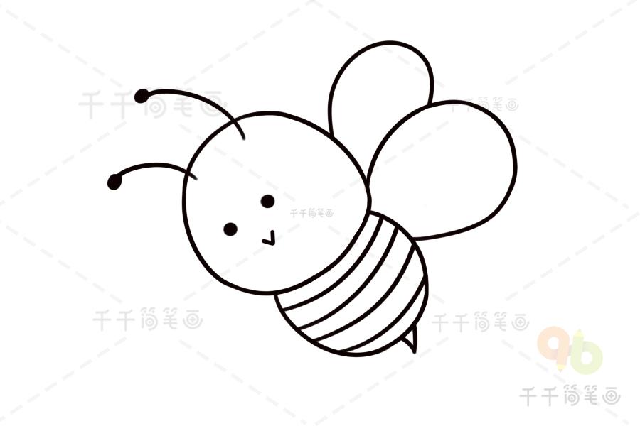 小蜜蜂简笔画画法教程