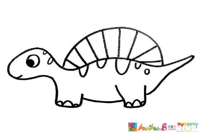 恐龙简笔画图片素材大全怎么画简笔画教程绘画吧-画画