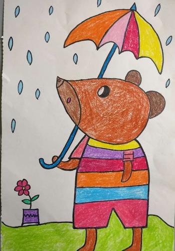 幼儿园大班组幼儿教师简笔画作品展 写美篇作品名称《时尚鼠》 绘画