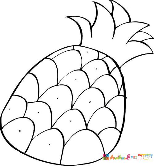 菠萝水果简笔画步骤图片大全三怎么画简笔画教程绘画吧-画画