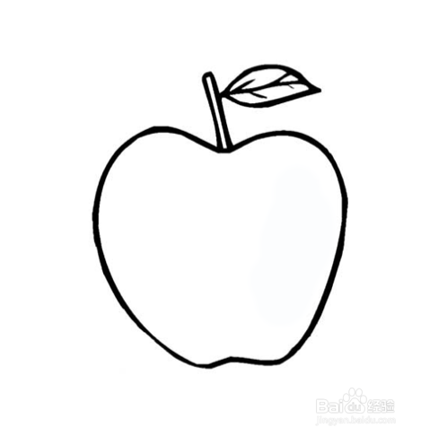 简笔画-如何画苹果的简笔画