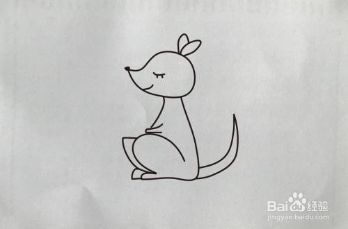 简笔画袋鼠的画法