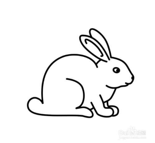如何手工画可爱的兔子简笔画