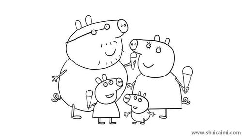 这是一篇解决小猪佩奇全家福简笔画怎么画的内容让你画小猪佩奇